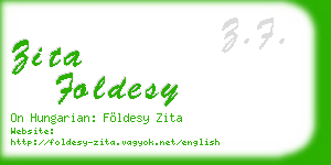 zita foldesy business card